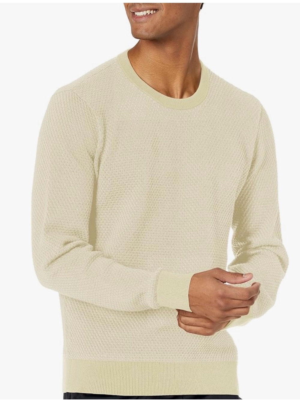 Club Monaco Men's Honeycomb Crewneck Sweater medium M